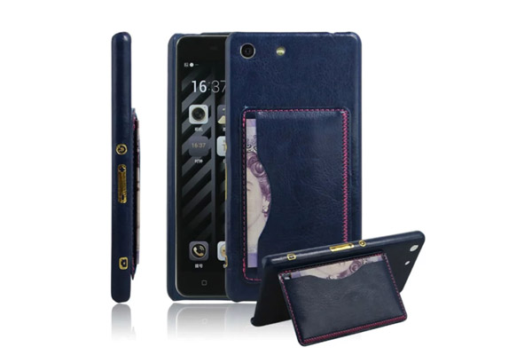Sony Xperia M5 leather back case with credit card slot