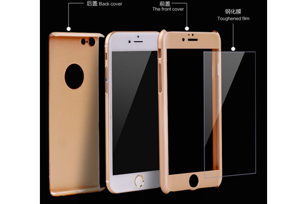 iPhone 6 full cover case with tempered glass 