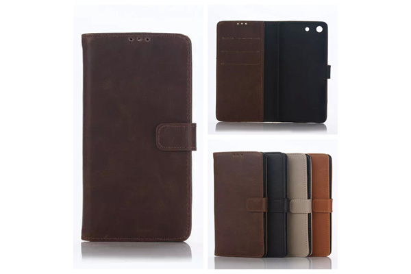 Sony M5 luxury wallet leather case 