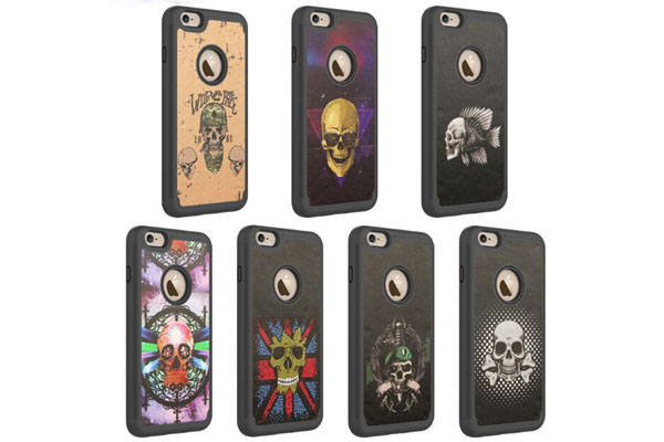 Skull design hard protective case for iphone 6/6s 