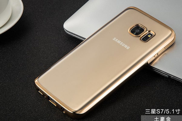 Electroplated clear TPU soft case for Samsung S7 S7 edge 