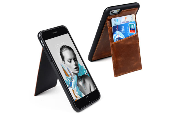 Double deck credit card case for iphone 6 