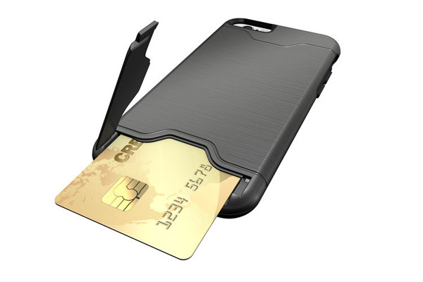 Brushed stand function credit card case