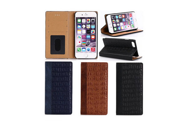 iPhone 7 two tone leather book case