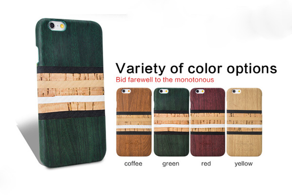 Wooden color PU leather back cover 