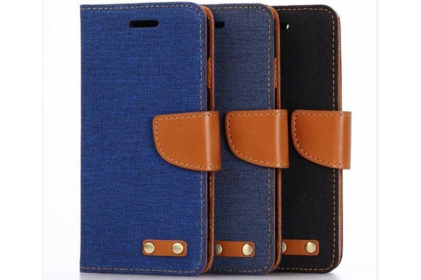 Jeans leather cover for Apple iPhones 