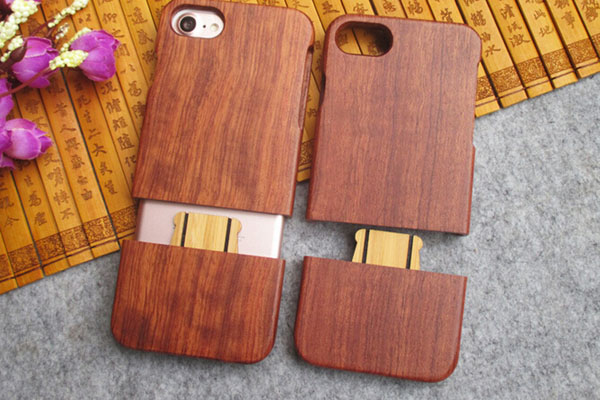 2 IN 1 Wooden case for iphone 7 