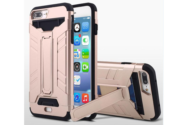 iPhone 7 armor case with stand and card slot