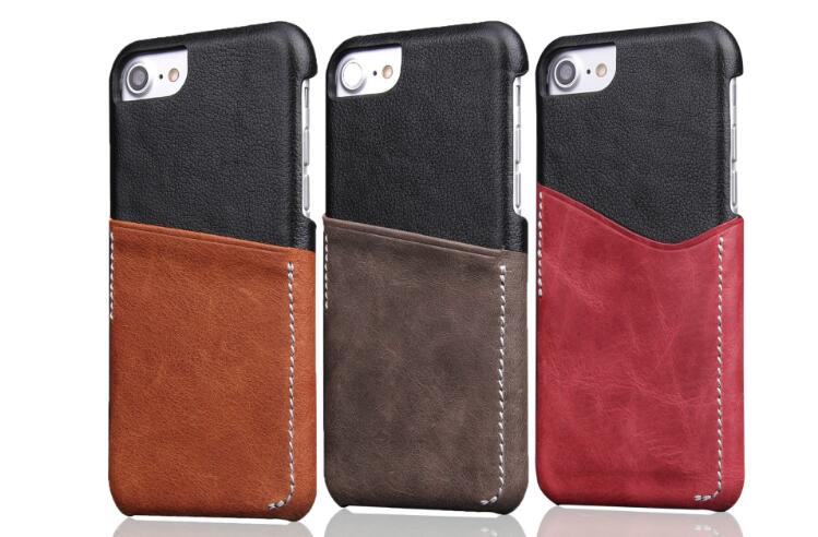 Two tone genuine leather cover with credit card slot
