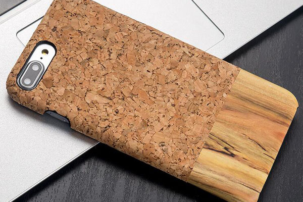 Two-tone wooden color leather back cover 