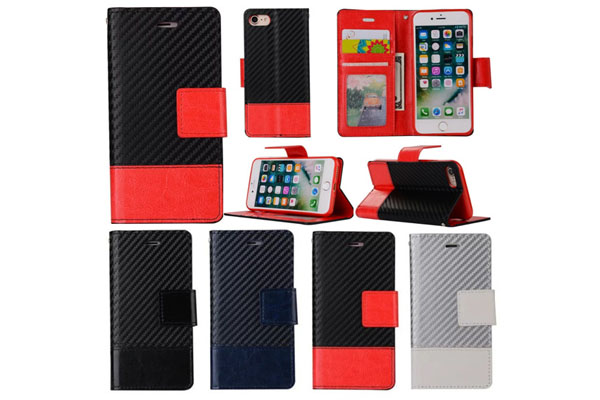 Two color carbon fiber leather cover 