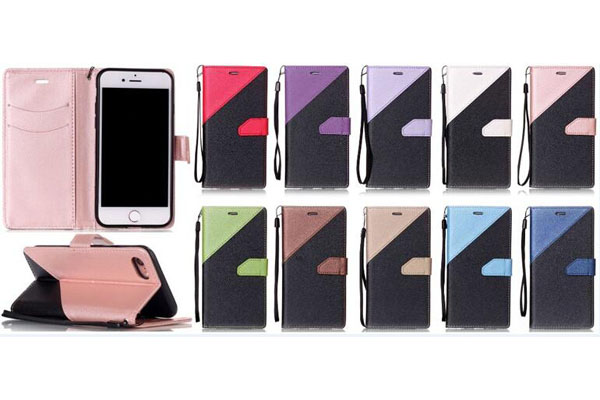 iphone 7 two color leather case 