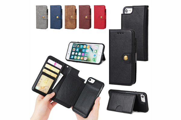 2 IN 1 Wallet leather case for iphone 7  