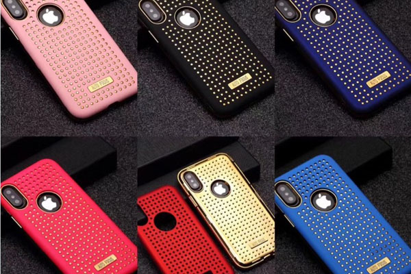 iPhone X dot back two tone combo case