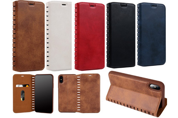 Business style leather folio magnet cover