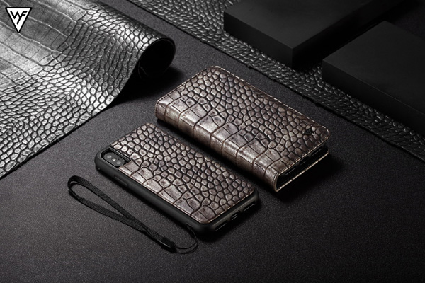 2 IN 1 Separable Crocodiles Leather Cover 