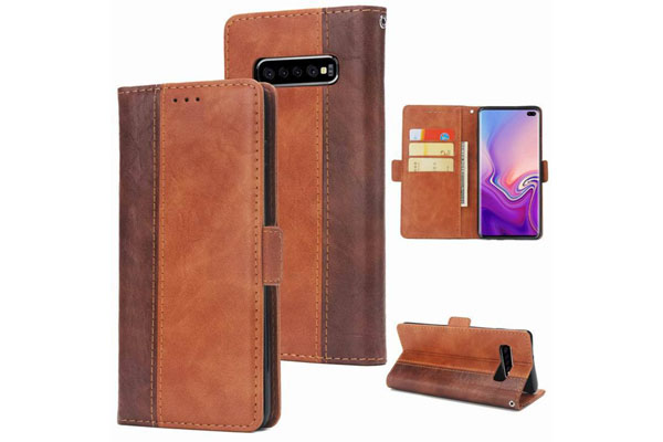 Samsung S10/S10 Plus/S10e Dual Color Leather Cover