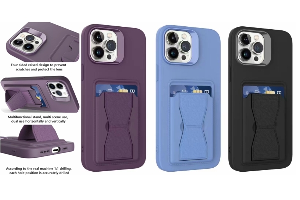 iPhone 15 Card Slot Stand Case